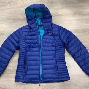 Patagonia Women's Down Sweater Hoody Jacket Cobalt Blue